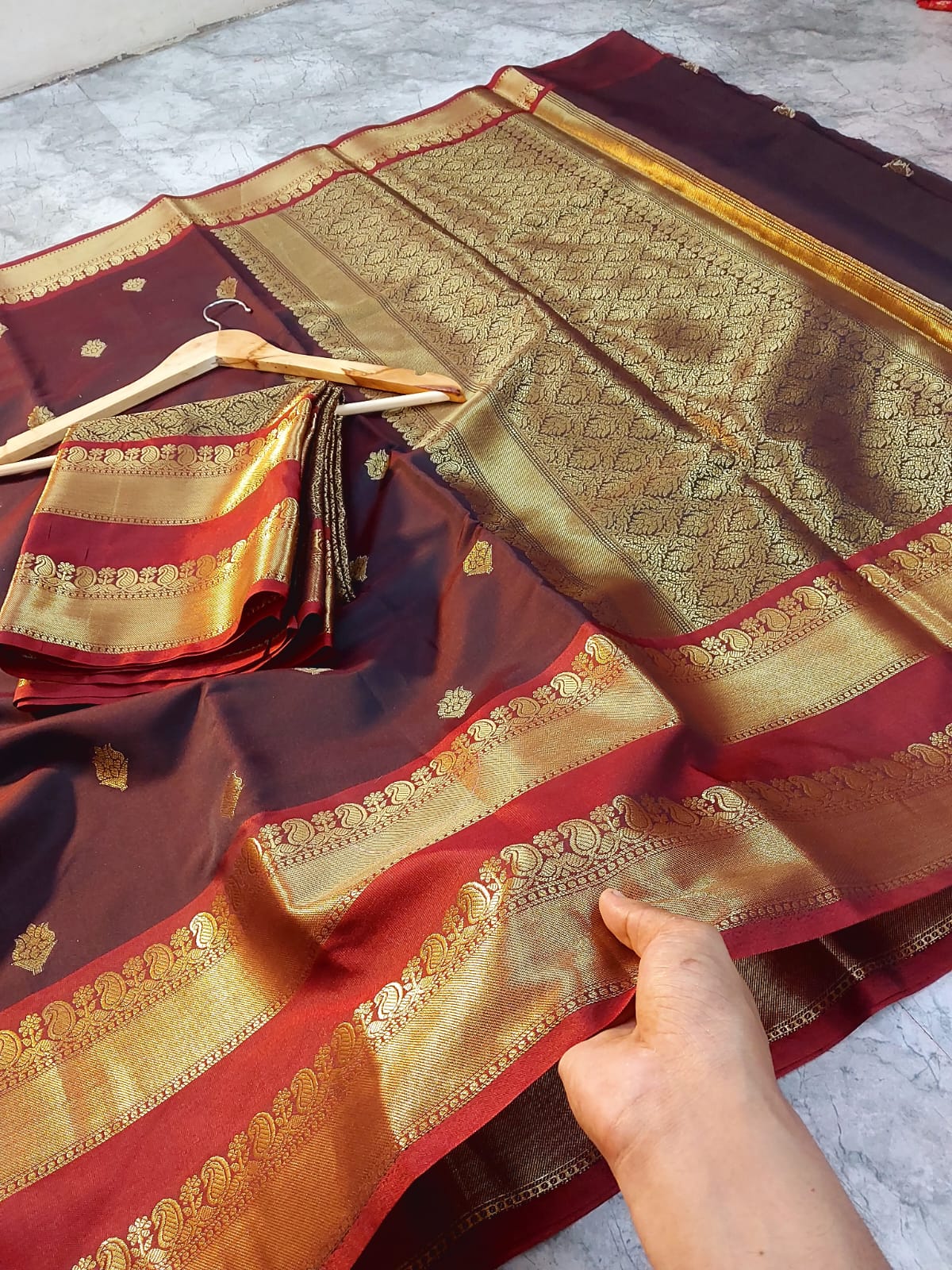 Traditional Banarasi soft silk saree
